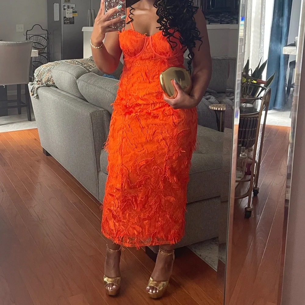 Asos Textured Lace Midi dress - Picture 3 of 3